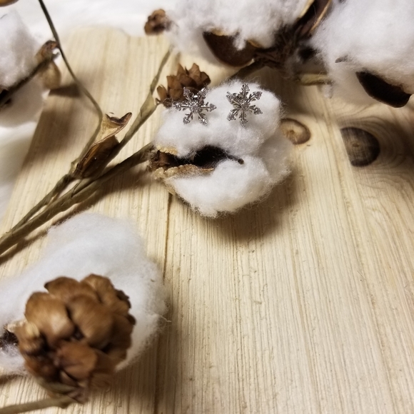 ❄❄Gorgeous CZ Snowflake earrings❄❄ - Picture 10 of 10